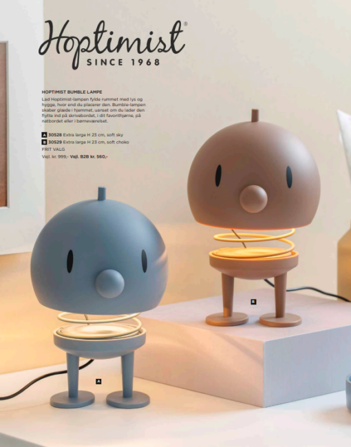 Hoptimist Bumble lampe i 2 farver