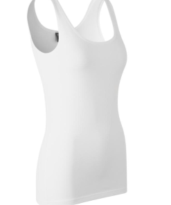 Tanktop fra id Dame. Behagelig bomuldskvalitet med stretch der giver god pasform. Smal ribkant i hals og ærmegab. Tætsiddende model. for bedste komfort