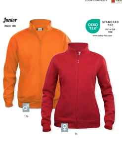 Basic Cardigan fra Clique dame herre i sweatshirt materiale. Tone i tonefront, sidelommer. Blødt stabiliseret materiale, med anti-pilling-finish.