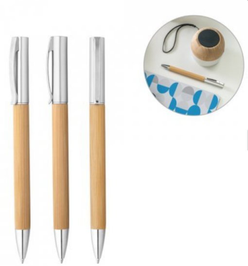 Beal kuglepen i bambus med drejemekanisme er i naturmateriale og kan derfor være forskel på størrelser og farver fra produkt til produkt.