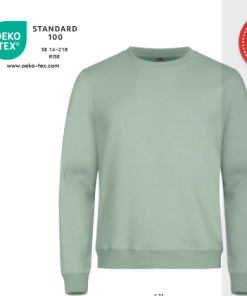 Maimi Roundneck fra Clique,  En unisex rundhals i en blanding af bomuld og recycled polyester. Elastisk rib 2x2 med dobbeltsyning nederst på ærmet/forneden.