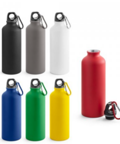 Drikkedunk Collina med mat finish, Aluminiumsflaske med mat finish og karabinhage til nem transport. Kapacitet op til 530 mL. ø66 x 216 mm