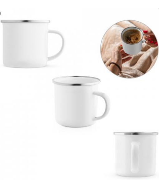 Krus Gotze Sub emaljekrus Emaljekrus til sublimering. Skab helt dit eget udtryk. Kapacitet op til 350 mL. Leveres i hvid æske. Ø87 x 80 mm