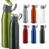 Drikkedunk Korver sport flaske flere farver, Sport flaske i aluminium med hætte og håndtag for let transport. Kapacitet op til 650 mL. ø66 x 250 mm
