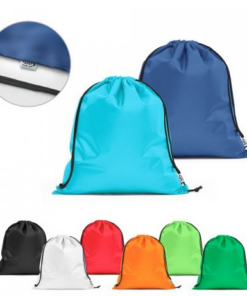 Snøretaske Pemba i 100% rPET, PET 190T (100% rPET) snøretaske. 370 x 410 mm. Godt for miljøet og kommer i 8 farver. Oplagt til logo merchandise.
