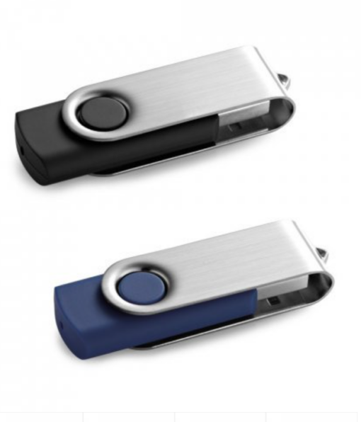 USB Claudius 32 GB,  USB stick med gummi finish og metal klip. Leveres i en æske. i 10 forskellige farvekombinationer. Enhed. 56 x 19 x 10 mm