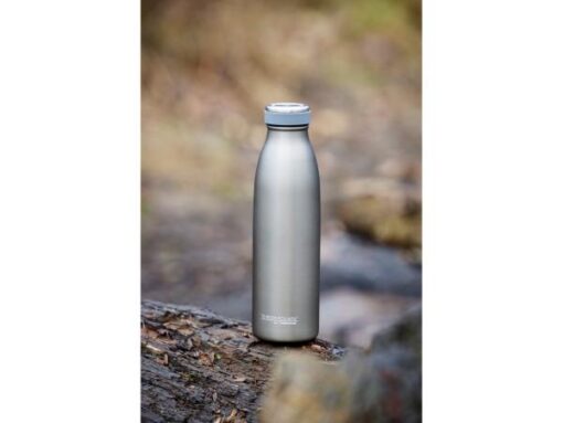 Thermos termoflaske 500 ml, 6,8 x 23,5 cm Mat grå Rustfrit stål. Nem og have med på turen om det er til stranden, indkøb, i skoven osv.