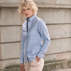 Tee Jays perfekt Oxford skjorte Dame, er garment washed, giver et blødt look. Det faconsyede snit med box pleat på ryggen fremstå den klassisk, afslappet.