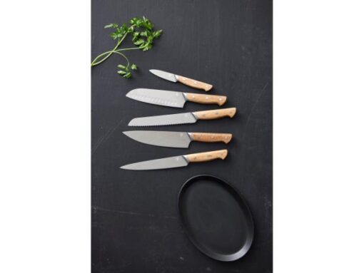 Morsø Foresta knivsæt 5 dele, Er en knivserie af meget høj kvalitet, smukt design, som er virkelig flot og stilfuldt at have stående fremme i køkkenet.