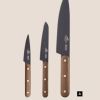 Sabatier knivsæt Phenix walnut 3 dele, Knivsæt med knive i Lion Sabatiers verdenskendte kvalitet og med håndtag i eksklusivt walnut-træ.
