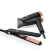 OBH Nordica Glam & shine kit, Glam and Shine-stylingsættet er det perfekte sæt, når du skal tørre og style dit hår. Består af en hårtørrer og et glattejern
