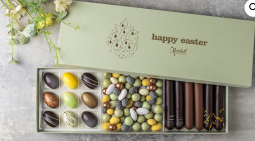 Xocolatl Golden eggs art 9 marzipan mix, 9 påskeæg, 6 marcipanstænger og et lækker dragémix af chokolademandler, lakridser og knasCa. 550 gr.