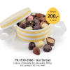 Påskegave gul stribet familieæske luksus chokolade , denne flotte påske æske kommer med luksus chokolade og luksusæg med hele 500 g. .
