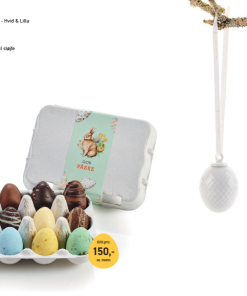 Bon Coca Rhombe påskeophæng og marcipanæg, dette flot sæt tilbydes i 3 variation porcelæns og chokoladeæg . Kommer som et enkelt æg, eller begge farver