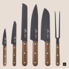 Sabatier knivsæt Phenix walnut 6 dele, Knivsæt med knive i Lion Sabatiers verdenskendte kvalitet og med håndtag i eksklusivt walnut-træ.