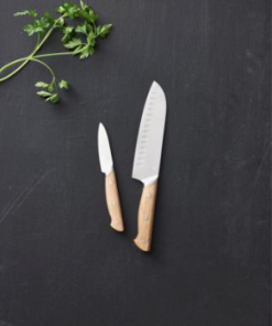 Morsø Foresta knivsæt 2 dele, Er en knivserie af meget høj kvalitet i et smukt design, som er virkelig flot og stilfuldt at have stående fremme i køkkenet.