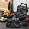 Nordic sense multijern, ed udskiftelige plader – ét jern, mange muligheder. De udskiftelige plader, nemt at skifte mellem toast-, vaffel- og grillplader.