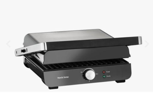 Nordic sense paninigrill, til alt fra sprøde sandwiches, saftige bøffer. Non-stick-grillplader 28 x 23 cm sikrer, så det ikke brænder på, åbnes op til 180°