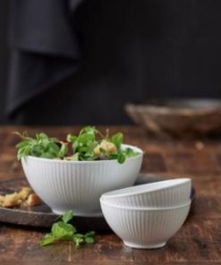 Pillivuyt skålesæt sampak, Plisse, Elegant sæt med en 20 cm skål og to 14 cm skåle i hvid porcelæn.Vil være et flot element på dagens bord.